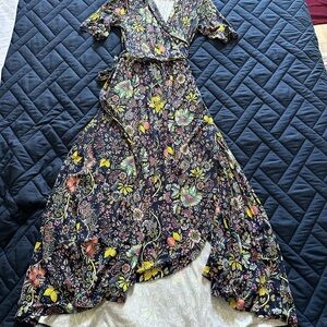 Boden Floral Wrap Dress